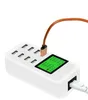 Akıllı USB Şarj Cep Telefonu ve Tabletler Için 8 USB Güç Bağlantı Noktaları ile LCD Ekran Ile USB 5 V 8A Şarj