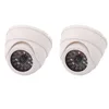 CDYCAM 2 pièces (1 sac) fausse caméra factice dôme étanche extérieur intérieur dôme sécurité CCTV caméra de sécurité avec capteur de lumière LED