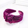 Feste Farbe Stoff Stirnband Ins Mode Frauen lässig Hair Band Persönlichkeit Party Make Up Hairband für Ladies6701170