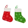 Mini Snowflake Hanging Stockings Xmas Tree Hanging Pendant Socks Non-woven Snowflake Hanging Pendant Home Christmas Decorations