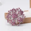 Iced Out Kristall Blumen Broschen Pins Corsage für Frauen Mädchen Geburtstag Hochzeit Schmuck Party Mode Accessoires