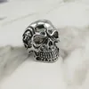 Mais novo estilo punk 20 pçs / lote prata skull banda anéis misturar esqueleto grande tamanhos homens homens de metal jóias presentes