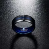 Men Ring 100 Tungsten Carbide Anillos Para Hombres 8mm High Polishing Blue Black Wedding Bands Pierscienie T1906242142489