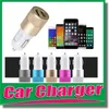 Marka Nokoko Car Charger Metal Travel Adapter 2 Porty Kolorowe Micro USB Wtyczka samochodowa Adapter USB do Samsung Note 8 S10 S9 S8 S7 Opp Pakiet