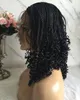 American Twist Braids Haar Synthetische Lace Front Perücke Schwere Dichte 200% Schwarz Farbe Kunsthaar Spitze Perücken für Schwarze Frauen Kostenloser Versand