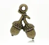 Großhandel - 100 Stück antike Bronze-Eicheln-Charm-Anhänger 15 x 11 mm, Schmuckzubehör zum Selbermachen, Großhandel, passendes Armband, Halskette