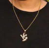 18 Karat vergoldeter Gold-Wassertropfen-VS-Anhänger-Herren-Charm mit 24-Zoll-Seilkette Hip-Hop-Schmuck