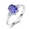 Mode zultanit ädelsten ring för kvinnor solid 925 sterling silver färgbyte ring för bröllop förlovning smycken