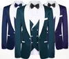 2019 Men Blue Men Ternos de casamento Designer Groomsmen Shawl White Lapel Groom Tuxedos WeddingProm Suits 3 Pieces5432886