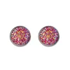 Eenvoudige geometrische fantasie sterrenhemel oorbel studs ronde gerechten gypsophila roestvrij stalen oorbellen mode-sieraden mix kleuren groothandel