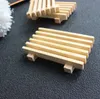 200pcs Wooden Soap Dish Tray Holder Storage Soap Rack Natural Bamboo Box Container for Bath Shower Bathroom Wholesale SN2548