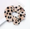 Fashion Leopard Striped Velvet Hair Ties Scrunchies Girls Women Dot Elastic Hair Bands Soft Accessories Ponytail Holder GD168