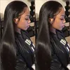 Hot Selling Spot European och American Long Rakt hår i Liu Hai African Women's Black Hair Headset