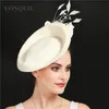Rouge ivoire noir derby kenducky grands fascinators femme floral fête de mariage joli casque mariée mariée chapeaux incroyable chapeau8648681
