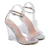 Hot Sale-with Box Size 35 tot 42 Sexy Enkle Gold Heels Silver Clear Heels Bridal Trouwschoenen