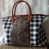 Sprawdź Leopard Torebka Czerwony Czarny Plaid Torby Duża Pojemność Weekend Tote Tote PU Uchwyt Sporty Joga Totes Magazyn Maternity Bag Rra2520