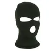 Máscara de tampa do rosto cheia três buracos Balaclava knit chapéu de inverno máscara de neve esticada touca de chapéu de gorro novo máscara de rosto preto quente1644502