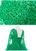 Abiti da ballo Quinceanera maniche lunghe verde smeraldo Applique in pizzo Paillettes Perline Tulle Ball Gown Party Sweet 16 Dress243I