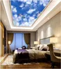 Customized Large 3D photo wallpaper 3d ceiling murals wallpaper Beautiful blue sky blue sky white seagull zenith ceiling mural wall sticker