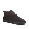 Venta caliente-Zapatos Botas para hombre Botas de gamuza Neumel Botas clásicas para hombre Correas de la serie Newm Casual Mini bota cálida Castaño Tamaño US35-US44