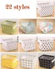 Opvouwbare kleuren Sundries Opslag Bin Closet Toy Box Container Organizer Stof Mand Thuis Desktop Opslag Wash-Stand Cosmetics Mand Tassen