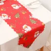 Kerst Tafel Lopers Mat Santa Claus Tafelkleed Kerstmis tafel vlag decoraties Diner Home Party Decoratieve benodigdheden JK2008XB