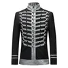 Oeak 2022 Vintage Blazers rétro Steampunk gothique Costume vestes Prince scène Costume pour fête hommes noir blanc luxe manteau