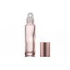 Szklane eteryczne butelki perfum 10ml roll na perfumy dyfuzor butelka Clear / Rose Gold Glass Butelka Tanie hurtownie