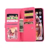 Multifunction Sparkle Leather Wallet Cases For Iphone 15 14 Plus Phone15 13 12 Mini 11 Pro XS MAX XR X 10 8 7 6 Zipper ID 9 Card Slot Bling Glitter Sparkly Cover Girls Pouch