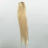 Brasilianska hår Ponytails 100% Human Hair Extensions Clip i Nice Straight Wave grossistpriser