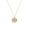 Boho 2019 na moda ouro clássico turco mau olho pingente colar para menina pavimentada minúsculo lindo arco-íris cz chique jóias femininas presentes245x