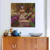 High quality Claude Monet oil paintings A Pathway in Garden art reproduction 100% Hand painted Canvas artwork famous picture for wall decor