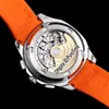 Meilleure édition YLF 5968A Boîtier en acier Cadran texturé marron CH 28-520 C Chronographe automatique Montre pour homme Bracelet en caoutchouc orange Montres Puretime A7750