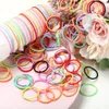 3cm 100 Pcslot Cute Candy Colors Elastic Hair Band Rubber Bands Kids Safe Hairband Hair Accessories for Girl Headband Rope3500151