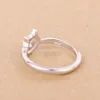 Mooie CAT 925 Sterling Silver Inlay Zirconia Stacking Ring JZR320