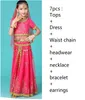 Trajes de palco para meninas Design de fantasias de dança do ventre Vestidos infantis orientais Índia Bollywood Roupa profissional infantil 4 cores 11