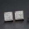 Fashion Hip Hop Gold Pleted Full CZ Paved Stud Coldings for Men Punk Jewelry