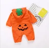 Mamelucos del bebé del diablo de la calabaza Mono de lana con capucha para niños Cosplay Disfraz de Halloween 2 colores