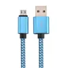 Hızlı Şarj Kabloları Örgülü Naylon Kumaş Tipi C Mikro USB Veri Kablosu Samsung HTC Android Telefon için