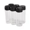 Lots 100 pièces 14ml 22*60mm bouteilles en verre avec bouchons en plastique noir pots à épices bouteille de parfum artisanat d'art