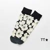 Mode nouveaux enfants chaussettes enfants fleurs genou chaussettes hautes garçons filles tricot décontracté longues chaussettes enfants coton chaussette A23699729078