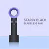 Taşınabilir Taşınabilir Mini Bladeless Fan yapraksız Handy Soğutma Sessiz USB Şarj edilebilir Seyahat Office Ev 3 Renkler
