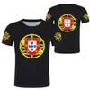ПОРТУГАЛИЯ футболка сделай сам произвольное имя номер футболка нация флаг республика португальский страна колледж печать фото одежда