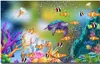 Fashion Photo Custom 3D Wallpaper Children's room Cartoon Underwater World Aquarium Theme Space TV Background Wall Painting