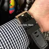 New Bubble Rose Gold Case L390 03694 Black Dial Silver Skull Tourbillon Automatic Mens Watch Brown Leather Strap Watches Hello Wat5369539