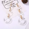 Mode-lien cercles balancent boucles d'oreilles pour les femmes marque de luxe lustre boucle d'oreille occidentale vente chaude style de vacances bijoux cadeau pour fille