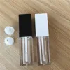 5 ml Carré Vide Brillant À Lèvres Tube Conteneurs DIY Maquillage Outil Cosmétique Givré Transparent Baume À Lèvres Rechargeable Bouteille F3344