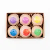 6x2.1 Oz Bath Bombs Gift Set Handgjorda Stor Bath Fizzy Essential Oljebad Bombs Kit för fuktgivande bubbla SH190729