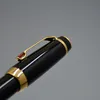 High quality Bohemies Black Resin Golden Silver Clip Roller ball pen Writing office school supplies with Diamond and Serial Number on Clip