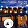 Solarsträngsljus utomhus, 21.3ft 30 LED Crystal Balls Waterproof Globe Solar Powered Fairy String Lights For Christmas Garden Yard Home